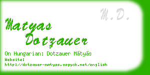 matyas dotzauer business card